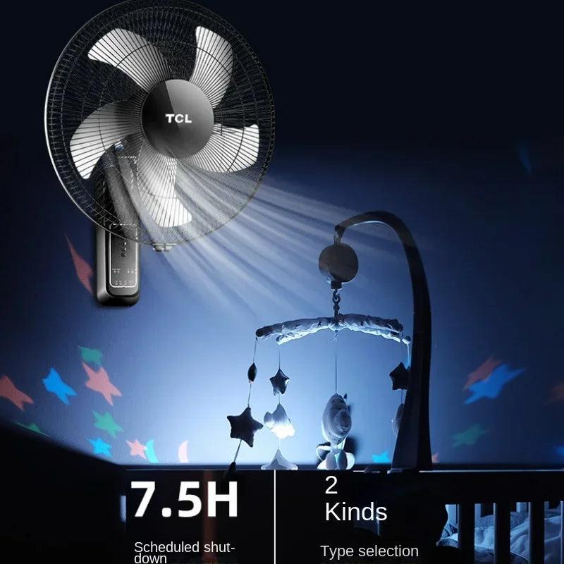 No Need To Install Wall Mounted Electric Fans Remote Control Circulation Fan Dormitory Household Shake Head Large Wind Wall Fans