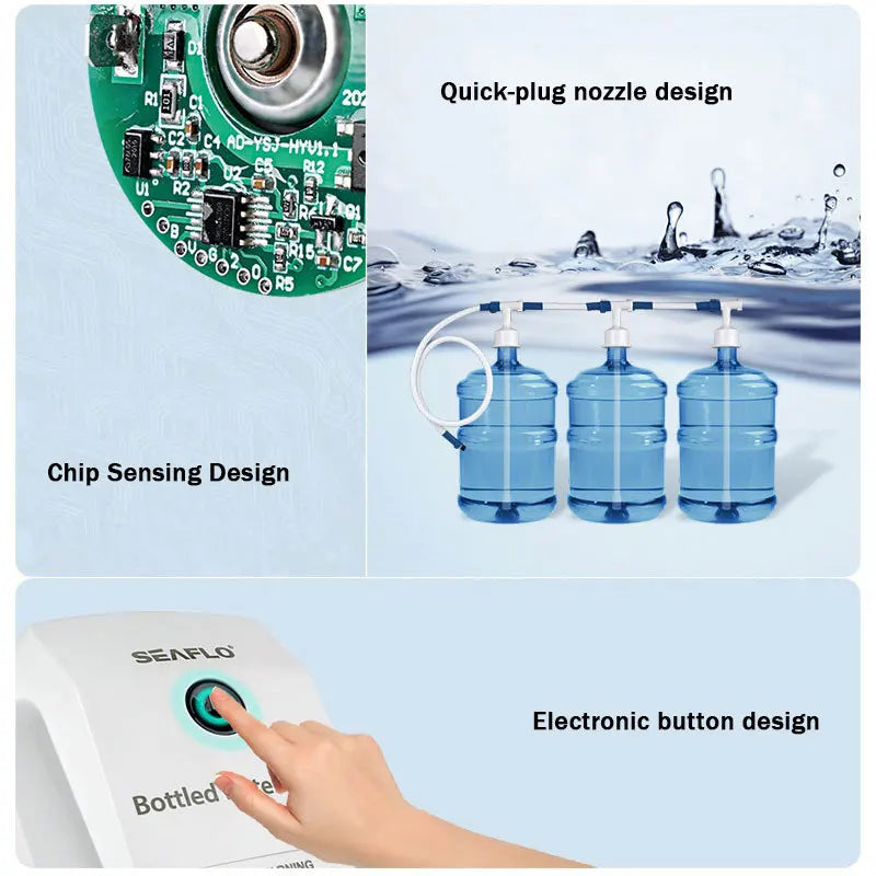 SEAFLO Water Dispenser 5 Gallon Bottle RV Water Pump System Electric Portable Drinking Water Pump for Fridge Ice Maker Faucet