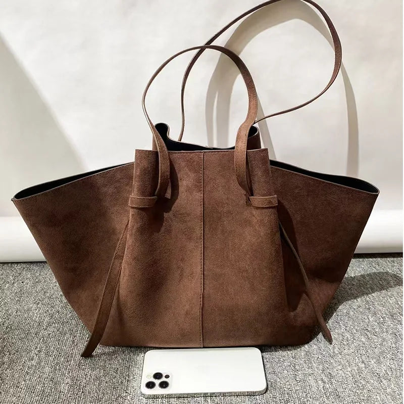 Luxury Large Capacity Women's Underarm Wing Bag, Female French Commuter Wings Handheld Shoulder Bag, Underarm Shopper Tote Bag