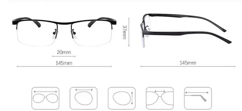 2026 Intelligent Zoom Progressive Multi-Functional Reading Glasses Women Men Multifocal Anti-Blue Light Hyperopia Eyeglasses