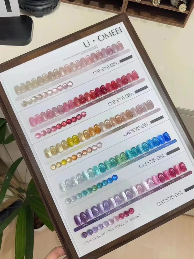 U.OMEEI Hot sale Magnetic Gel 50 colors 19 colors Cat eye Nail gel Non-toxic Uv Gel Nail salon Professional Fashion Nail art kit
