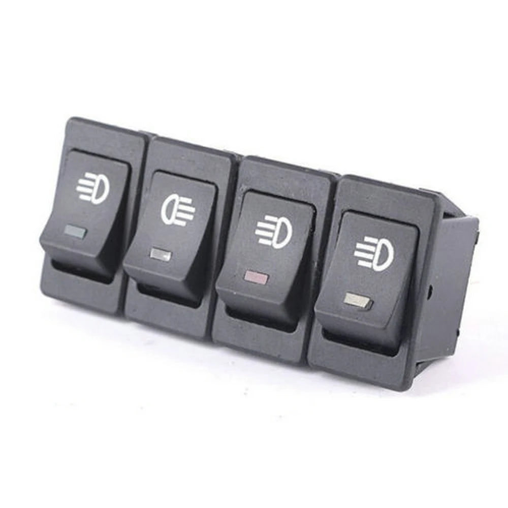 1 Pcs Rocker Switch ASW-17D LED Car Modification Fog Light Switch Warped Plate Boat Headlight 12VDC 35A DPST 4P With LED