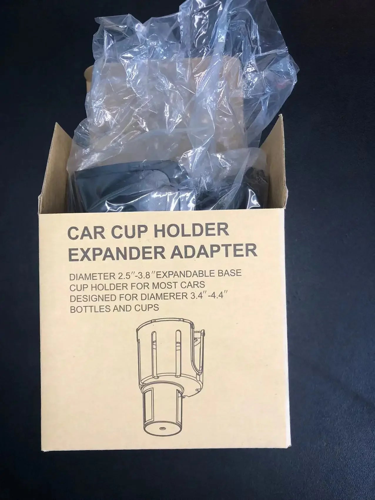 Upgraded Car Cup Holder Expander With Adjustable Base For Car Organizer, Compatible With Yeti Big Bottles