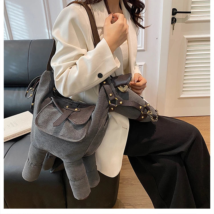 Sense of Luxury Personality Super Cool Crossbody Bags for Women Hot Trendy 2026 New Style Fashionable Canvas Pony Shoulder Bags