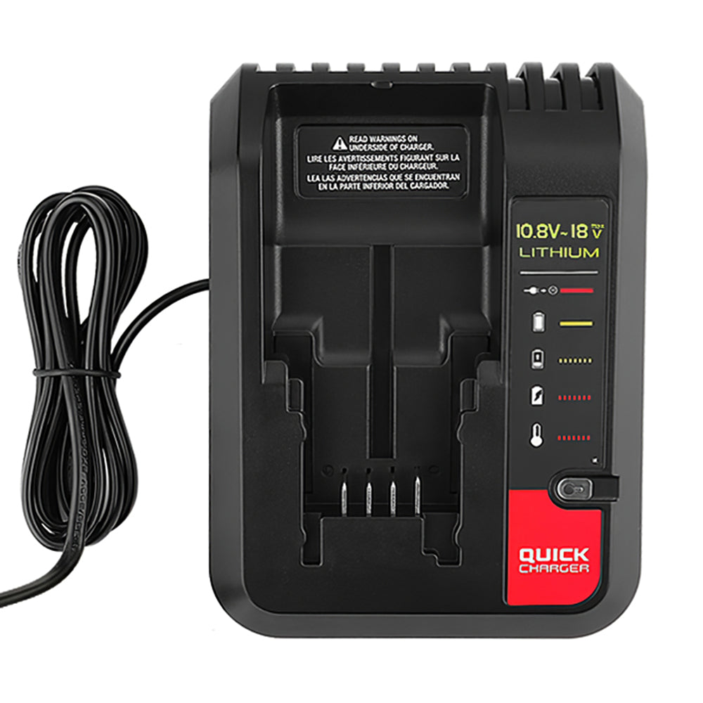 EU Plug 18V Replacement Lithium Battery Charger for Black and Decker PORTER CABLE Stanley Lithium Battery Charger 2A 10.8-20V
