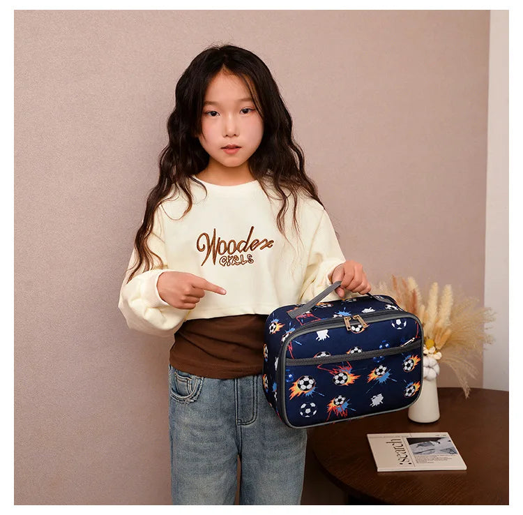 New lunch box bag large capacity kindergarten schoolbag storage bag and high appearance level lunch bag