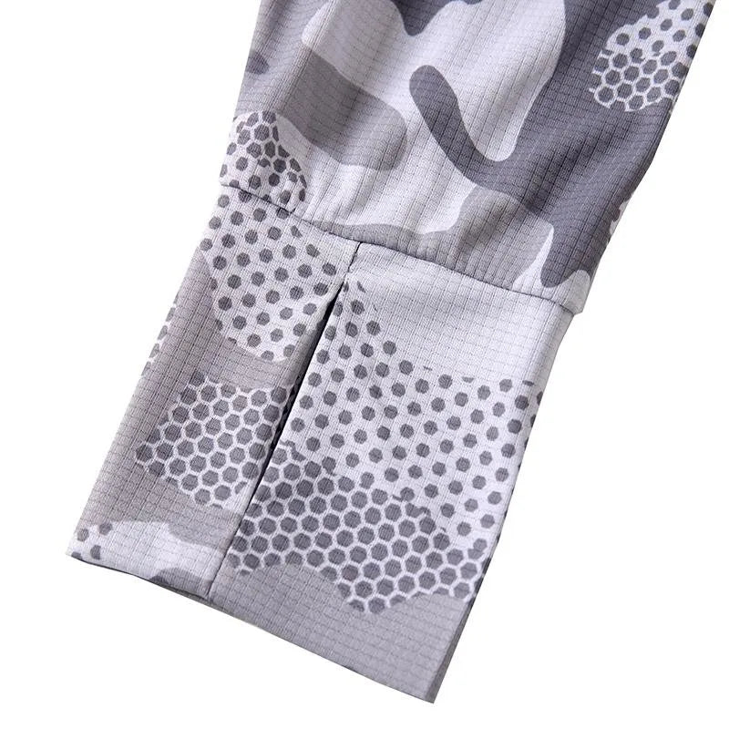 Summer men's camouflage sunscreen clothes fishing clothes lightweight and breathable quick drying clothes outdoor Road Clothing