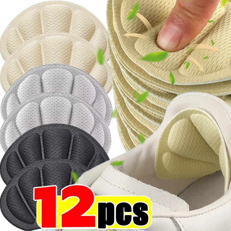 12pcs Foot Care Self-Adhesive Heel Protector Sticker Insoles for Sport Running Shoes Pad Adjustable Heel Liner Pain Relief pads