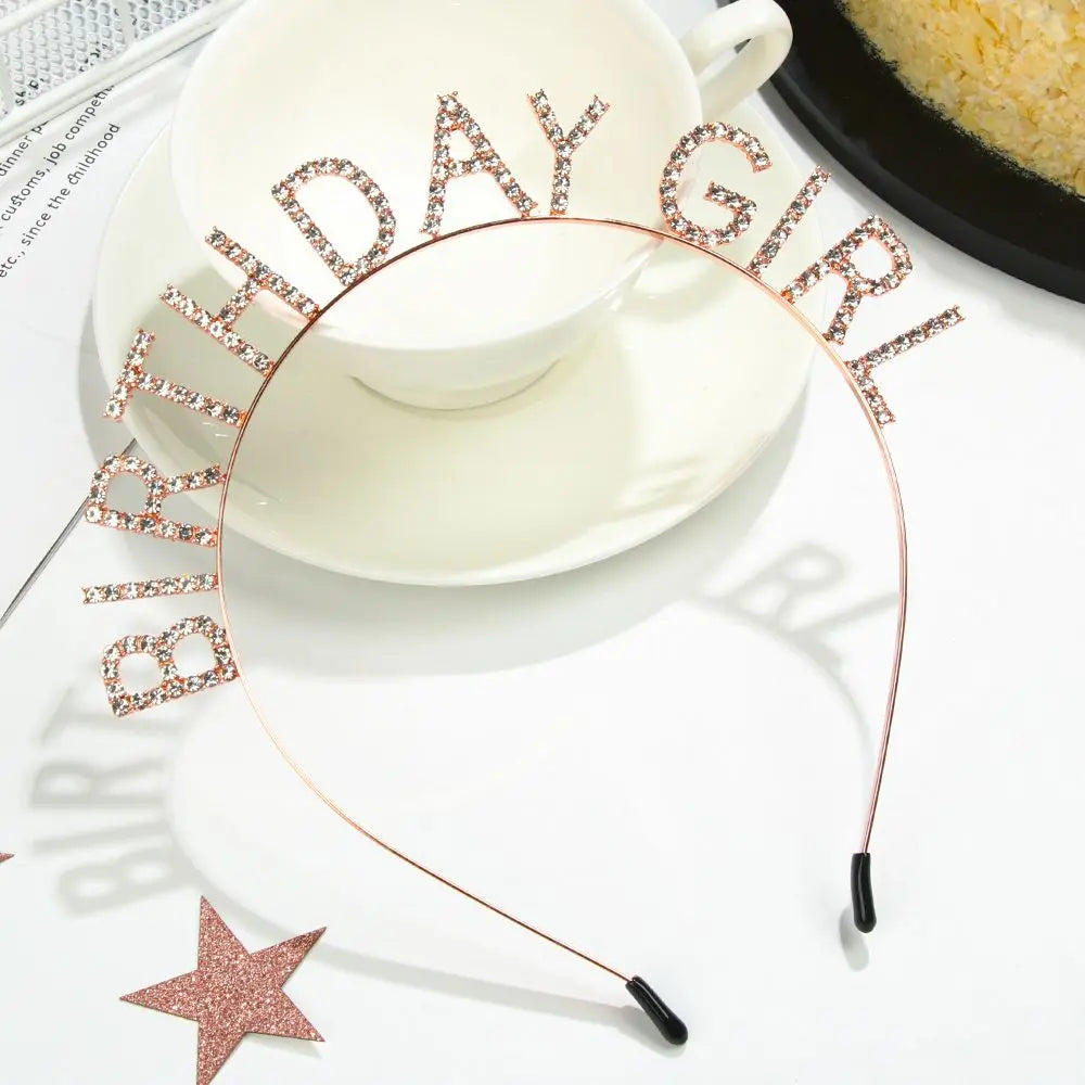 Fashion Metal Alloy Women Hair Hoop Birthday Girl Headband Birthday Party Tiara Princess Crown