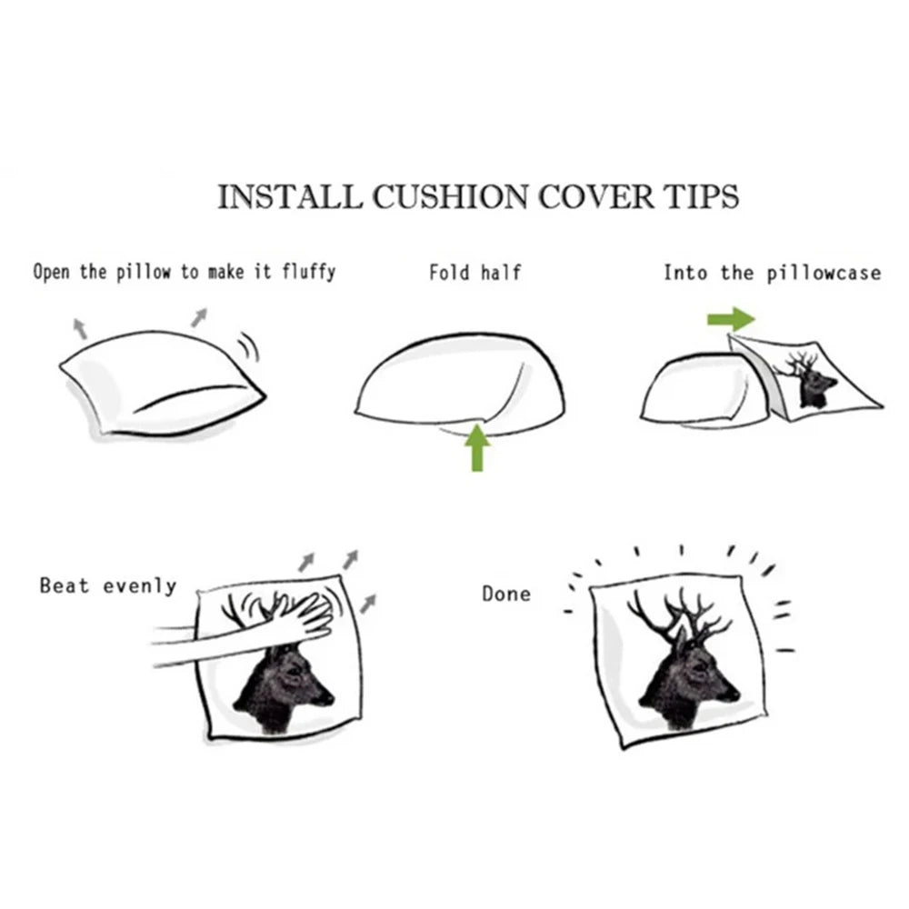 Fashion Art Design C-ChuMS Cushion Cover Soft Plush Double-Sided Printed Decorative Pillow Case Sofa All Seasons Home Decor Gift