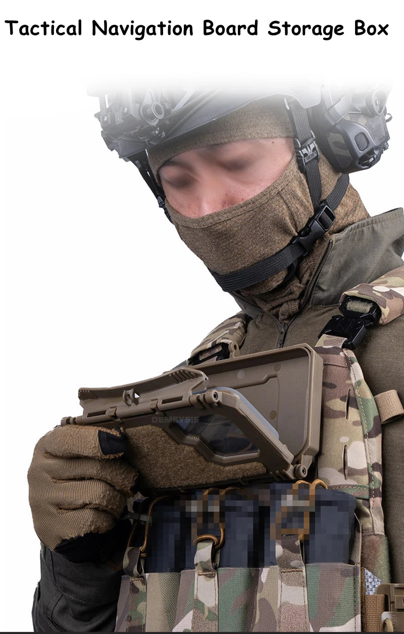 Tactical MOLLE Mobile Phone Box V2 Sport Chest Rig Hunting Vest Navigation Board Instant Equipment  Front Panel Phone Holder