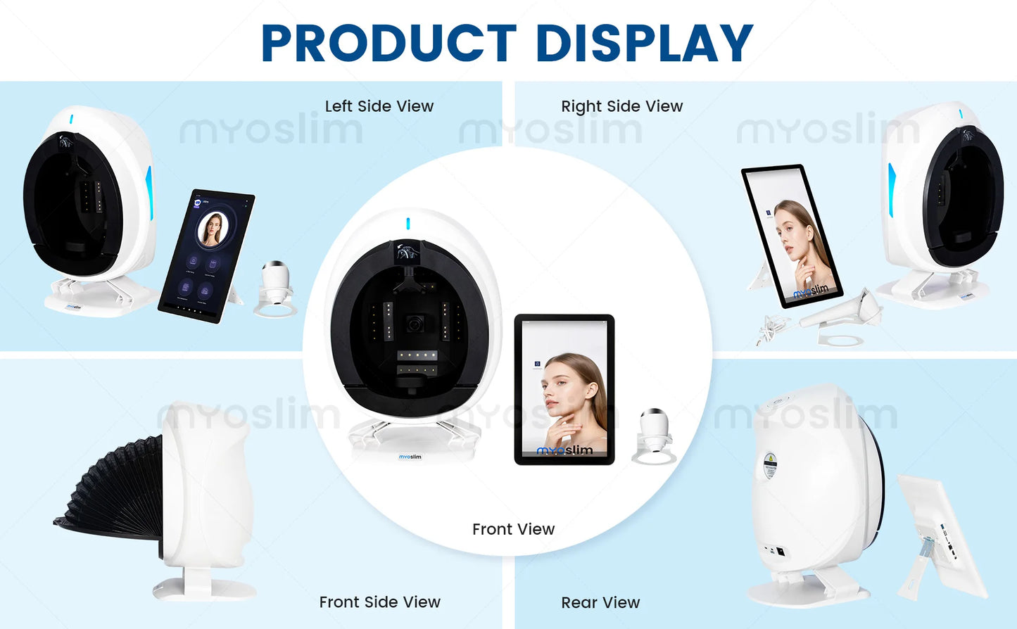 Q1 Pro Intelligent 3D Magic Skin Analyzer Mirror UV Wood Lamp Facial Skin Detection Scanner for Beauty Skin Analysis