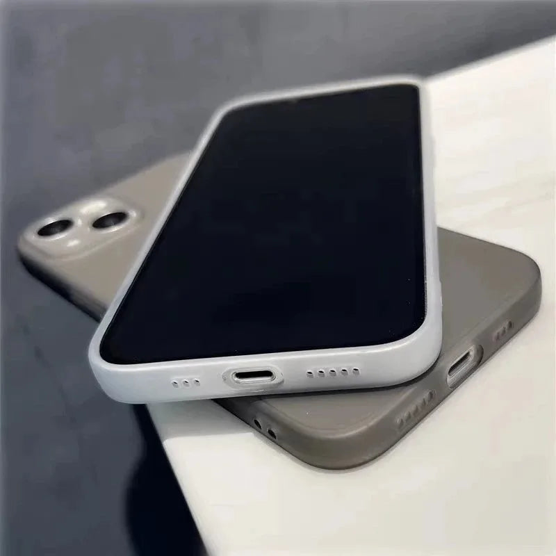 Soft Utrathin Matte Phone Case For iPhone 11 12 13 14 15 Pro Max X Xs Max XR 7 8 Plus Mini Transparent Bumper Cases Cover