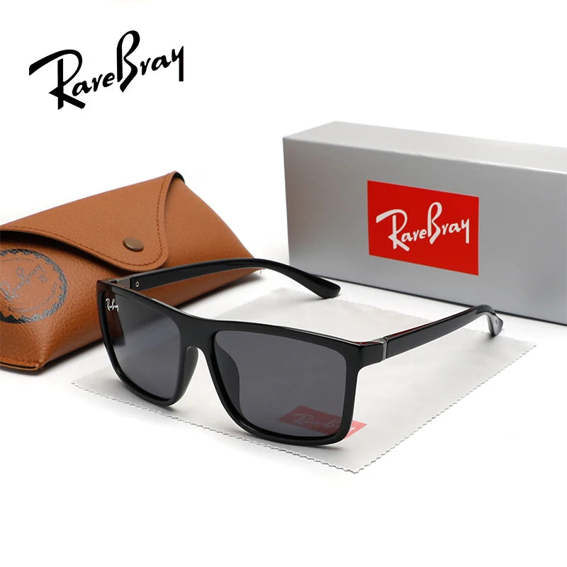 RareBray New Fashion Men Women Sunglasses Polarized Trendy Driving Outdoor Fishing UV400 Anti-glare Square Frame Eyeglasses