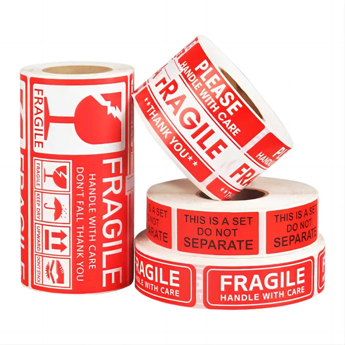 Fragile English stickers with easily torn and fragile labels