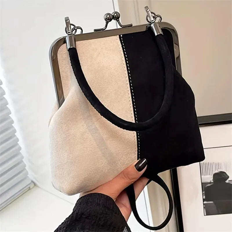 Women'S Soft Synthetic Crossbody with Twist Lock Closure, Compact Makeup & Lipstick Organizer For Travel, Work, Crossbody Purse