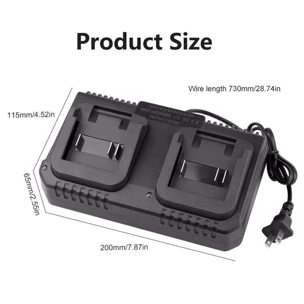 Dual Battery Charger For Makita BL1415 BL1815 BL1830 BL1850 US/EU Plug 18V 21V MAX Li ion Battery Charger 2 Slots Electronic Kit