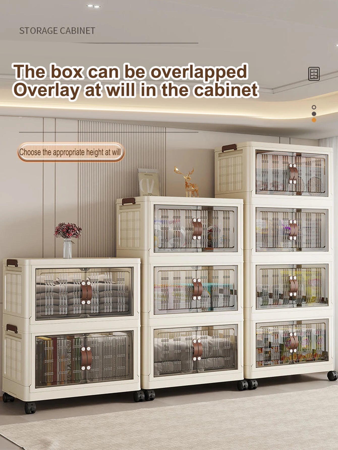 Large Capacity Folding Storage Cabinet - Dustproof Wardrobe Closet Organizer Easy Install