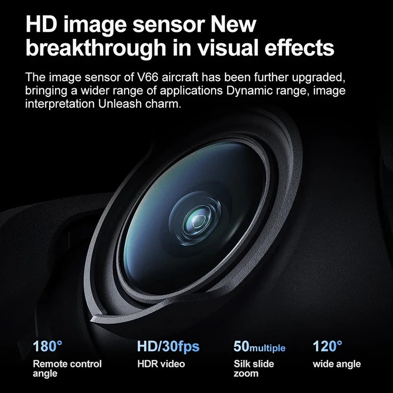 New V66 Mini RC Aerial Photography Drone Professional Wide Angle HD Camera Foldable Obstacle Avoidance Helicopter High Altitude