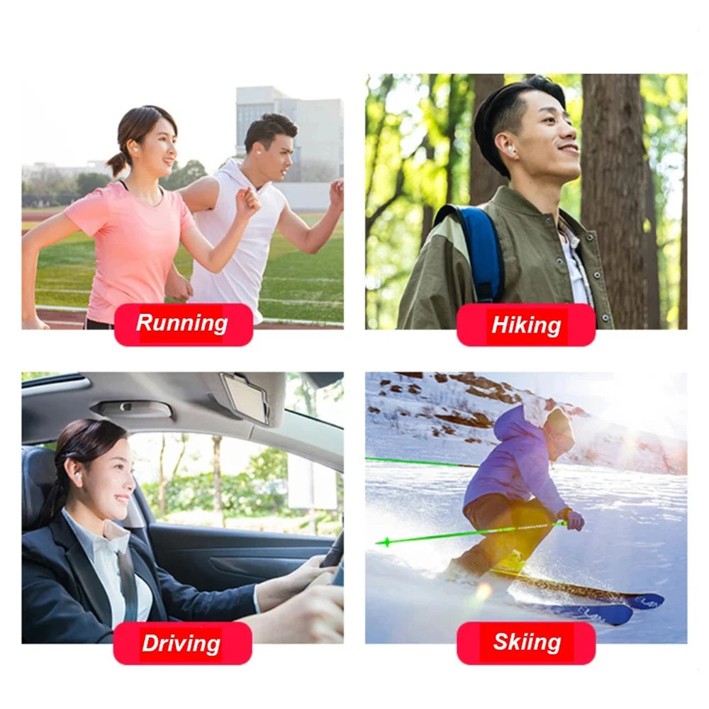 Invisible Earphones Mini Headphones Bluetooth TWS Wireless Sleepwith Microphone HD Call Semi-In-Ear Earbuds Noise Reduction