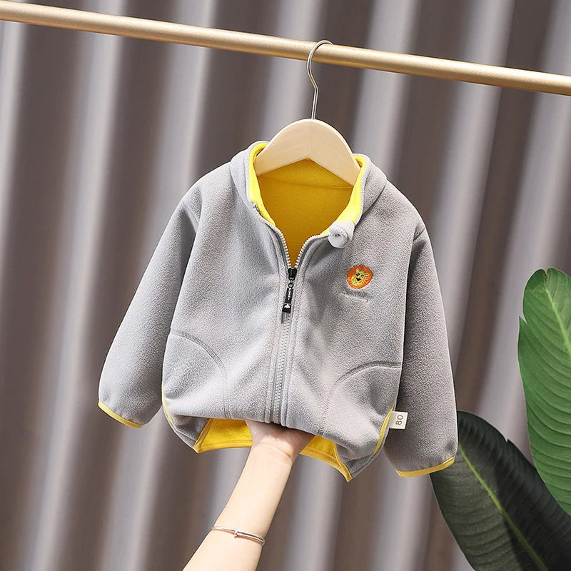New Autumn Winter Baby Girls Clothes Boys Clothing Children Jacket Toddler Casual Thickened Costume Infant Coat Kids Sportswear