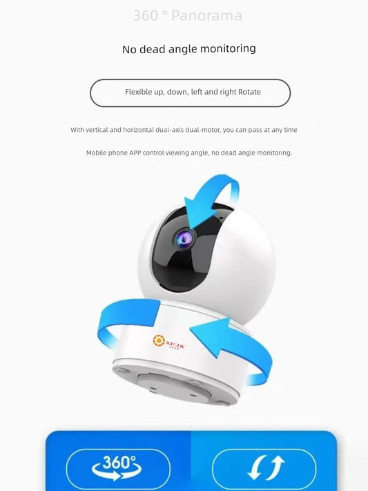 4G Wireless WiFi Panorama Camera PTZ Monitoring Digital Camera Voice Intercom Camera Wireless Tracking Indoor