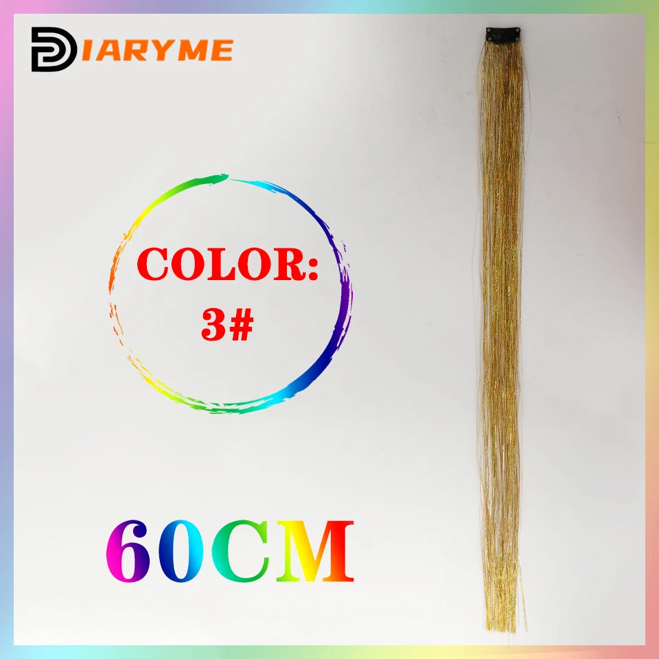 Colorful Hair Extensions Curly One Clip in Synthetic Long Hairpiece For Girls Women Kid Multi-colors Party Highlights Wig Piece