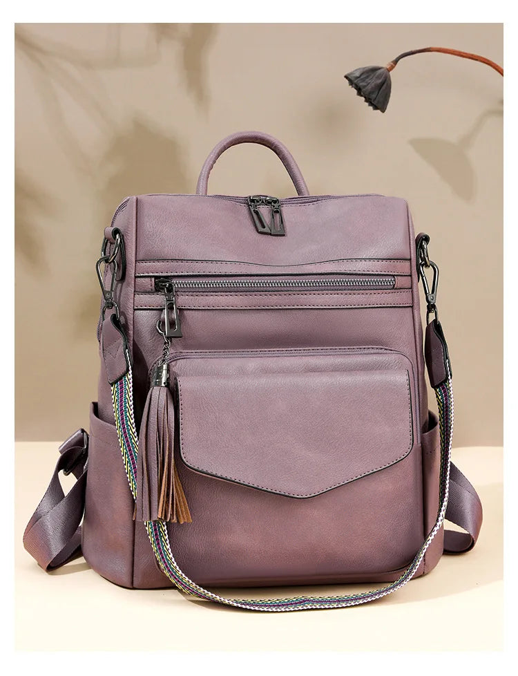 Winter Women's Backpack European Retro Two-shoulder Bag Luxury PU Composite Bag Commuter Single Shoulder Bag Leisure Travel Bags