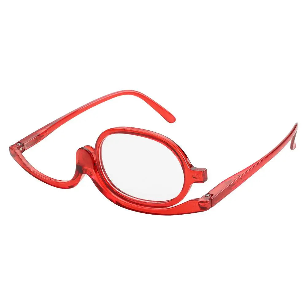 New Rotating Magnifying Makeup Reading Glasses For Women Folding Clamshell Cosmetic Presbyopic Glasses For Elder Unisex