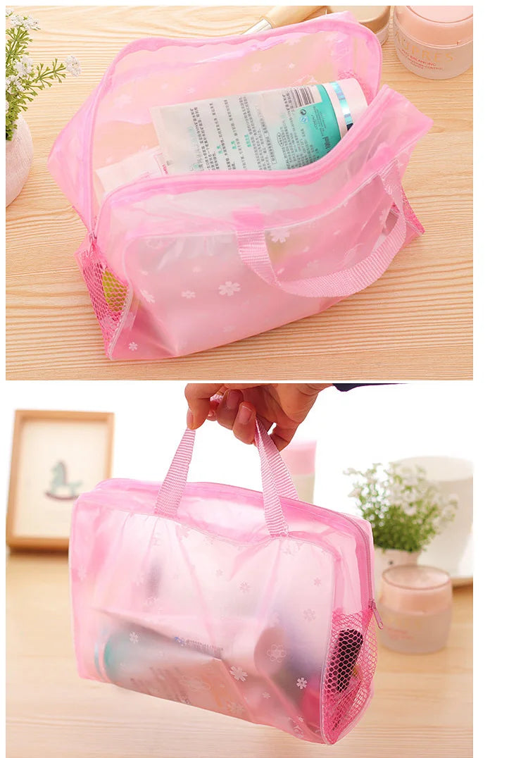 PVC Travel Transparent Cases Clothes Toiletries Storage Bag Box Luggage Towel Suitcase Pouch Zipper Cosmetic Organizer Bags