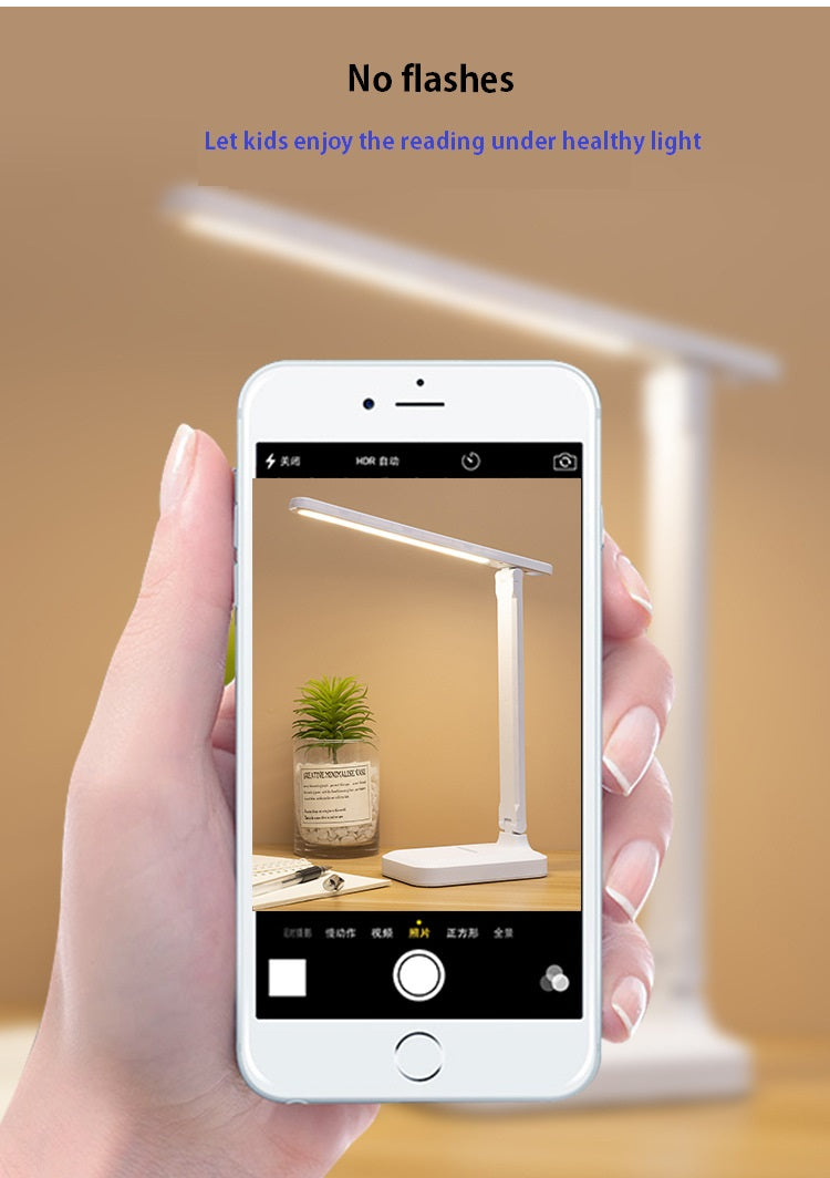 1PC Folding table lamp eye protection touch dimmable LED lamp student dormitory bedroom reading USB charge table lamp