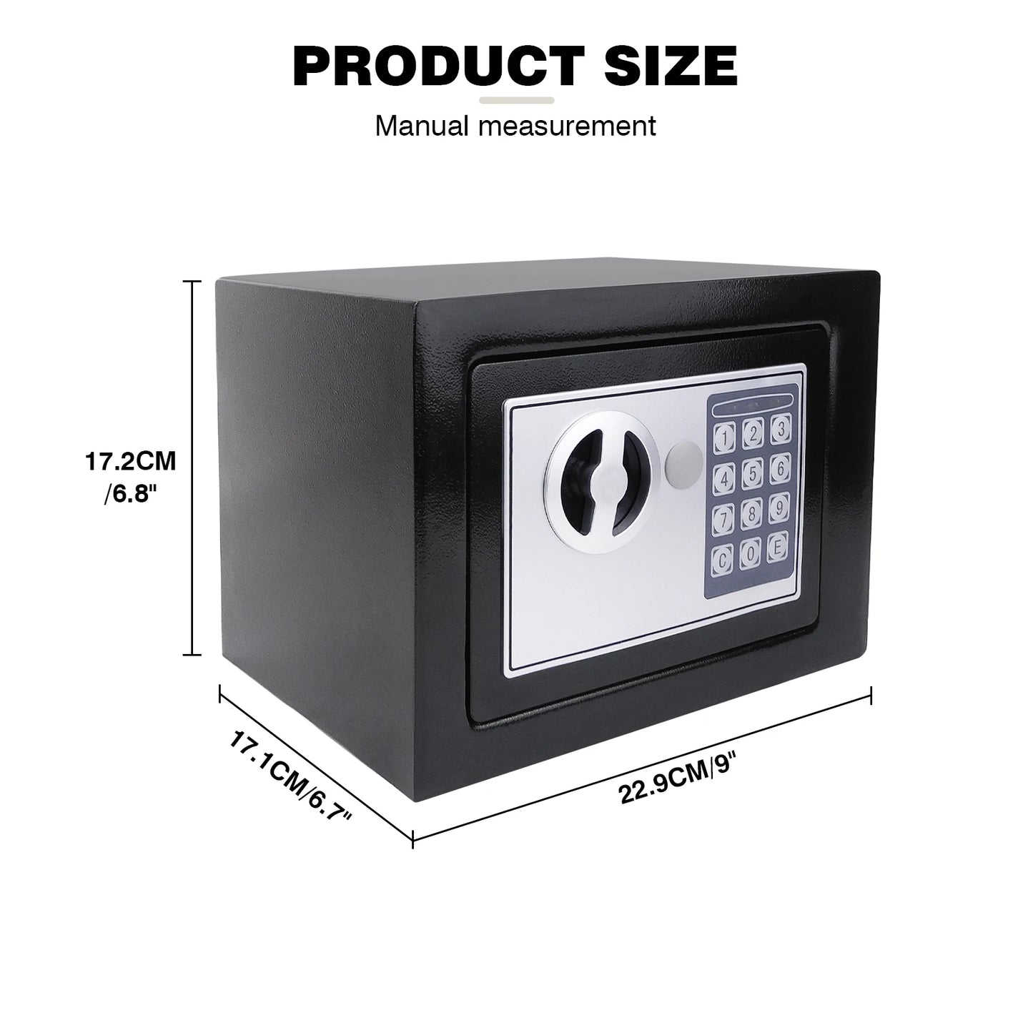 Fireproof Waterproof Home Safe 4.6L/8.5L/16LSafes Home Security Cash Box Cabinet Valuables Protection with Double Digital Keypad