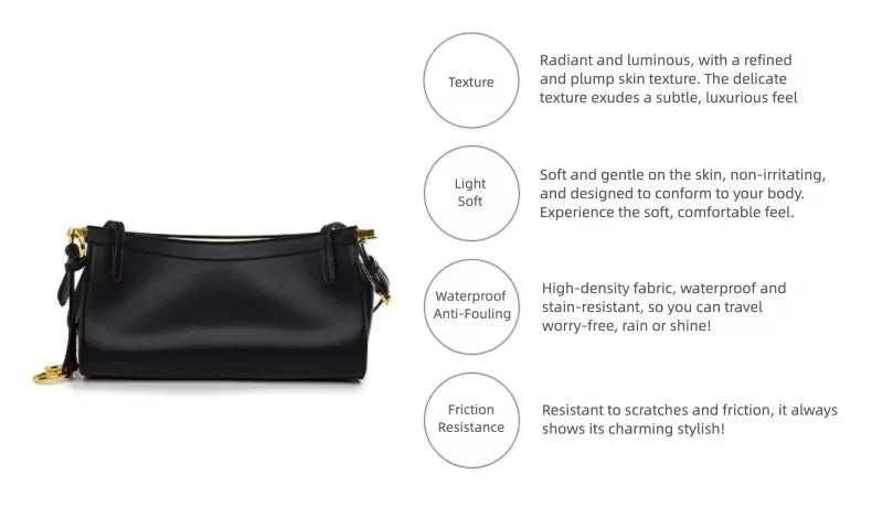Fashionable Crossbody Bag for Women, Lightweight and Versatile Shoulder Bag, Mobile Phone Bag, Color-Blocking Design, Niche High-End Commuter Bag