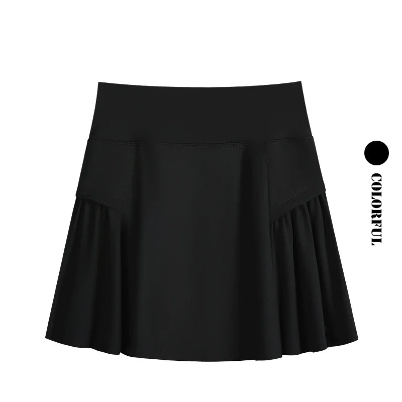 DRUR High Waist Tennis Skirts For Women Skirt Shorts With Pocket Summer Sports Golf Yoga Mini Skirts Athletic Workout Wear 2025