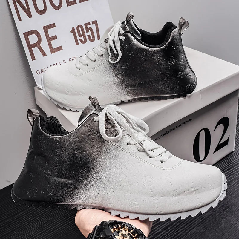 Men's Casual Sports Shoes Are Lightweight Comfortable Printed Trendy Versatile and Easy To Match with Street Style