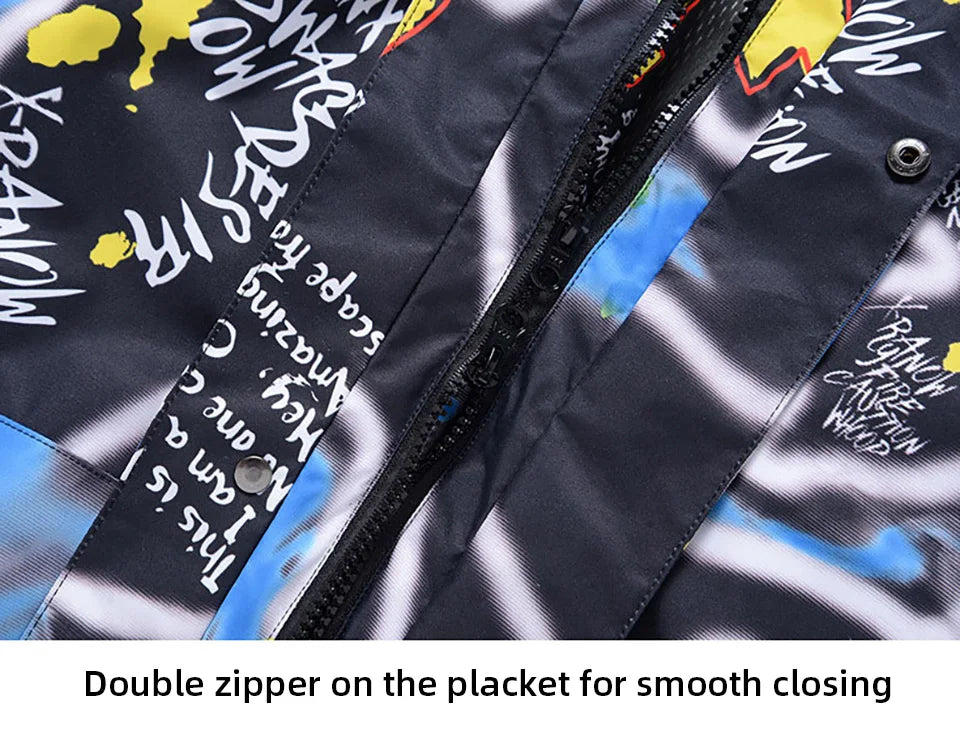 Winter Ski Suit for Men Outdoor Sports Warm Windproof Waterproof Snow Jackets Pants Male Ski Equipment Snowboard Jacket SK032