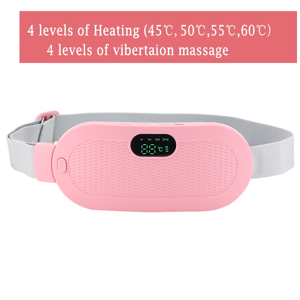 Cordless Electric Heating Pad Belt Adjustable Levels for Women Best Abdominal Heating Massager Hot Compress for Menstrual Period