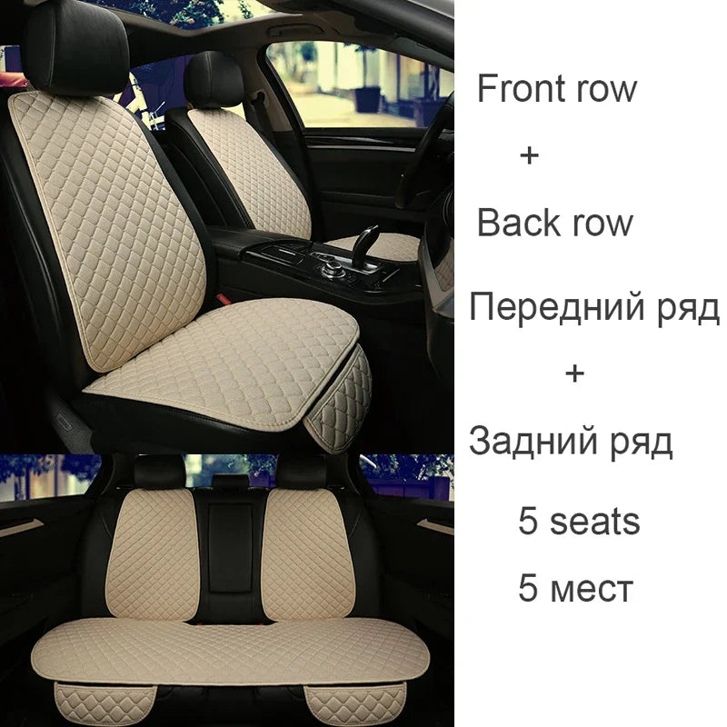 Linen Car Seat Cover Seat Universal Cushion for FORD Fiesta Fusion Mondeo Taurus Mustang Territory Kuga F-150 CAR Accessories