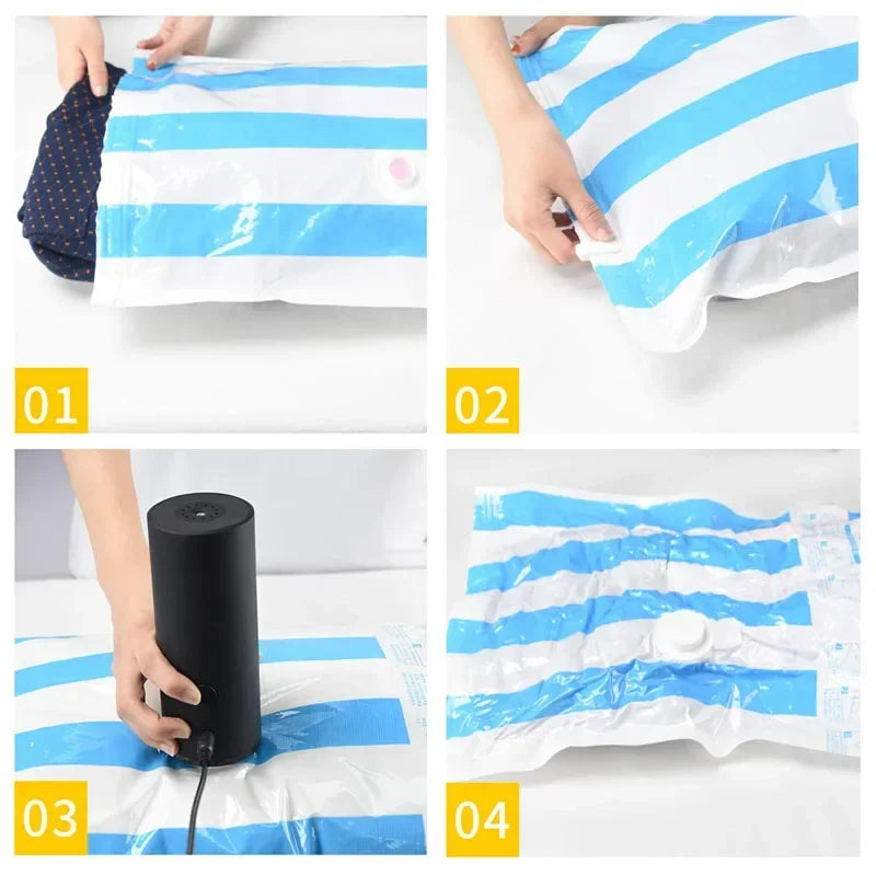 Electric Vacuum Storage Pump for Travelling Home Clothes Blankets Portable Hand Sous Vide Food Saver Vacuum Bags Sealer Machine