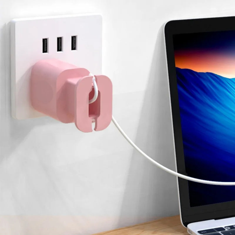 Protection Cable Storage 2 In 1 for iPhone for 18W/20W Charger Silicone Protective Case Silicone Charger Protector
