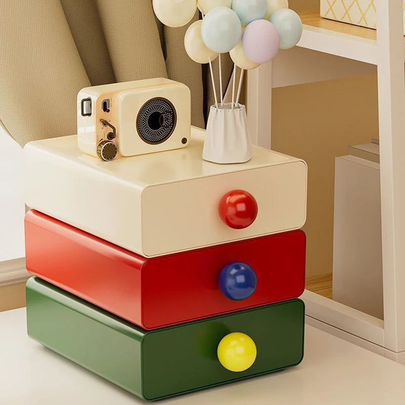 Dopamine Desk Organizer Drawer Box Desktop Stackable Dust-proof Storage Drawers Large Capacity Stationery Cosmetic Storage Box