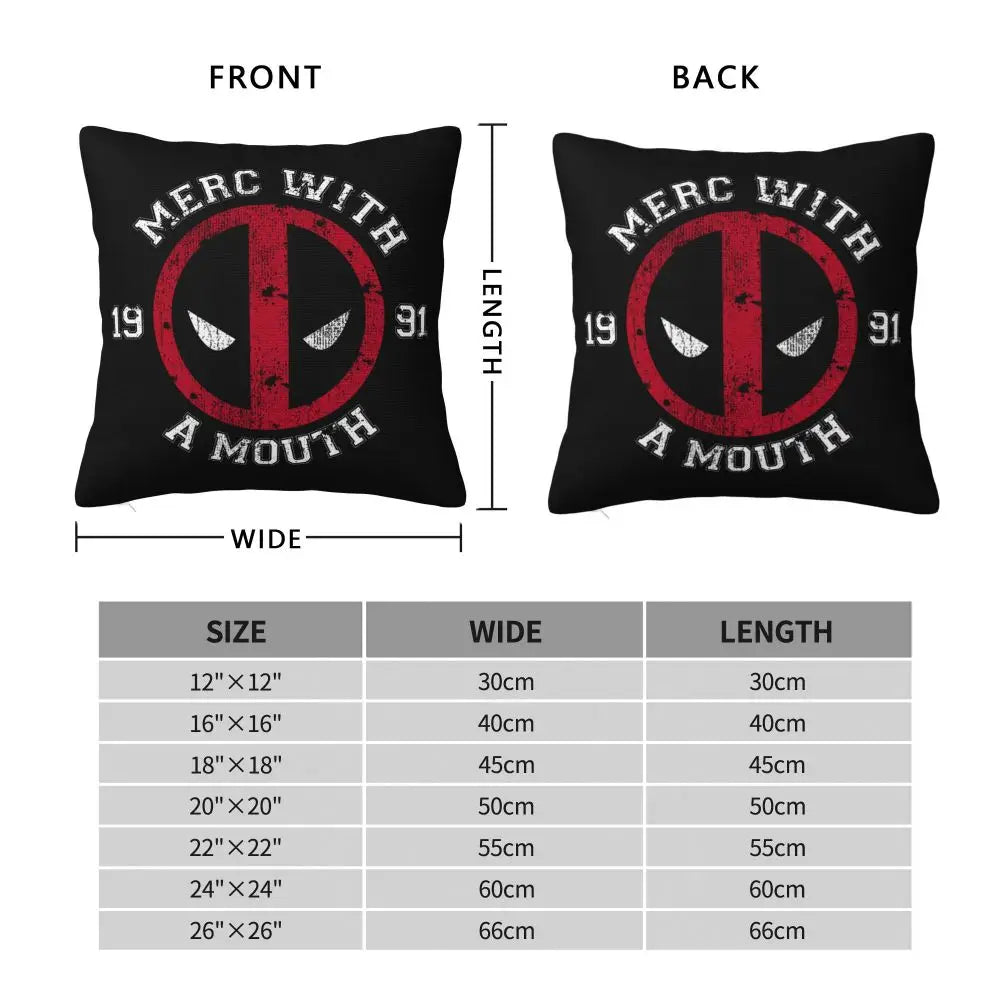 Custom Deadpool Wolverine Cartoon Manga Cushion Cover Soft Cute Pillows