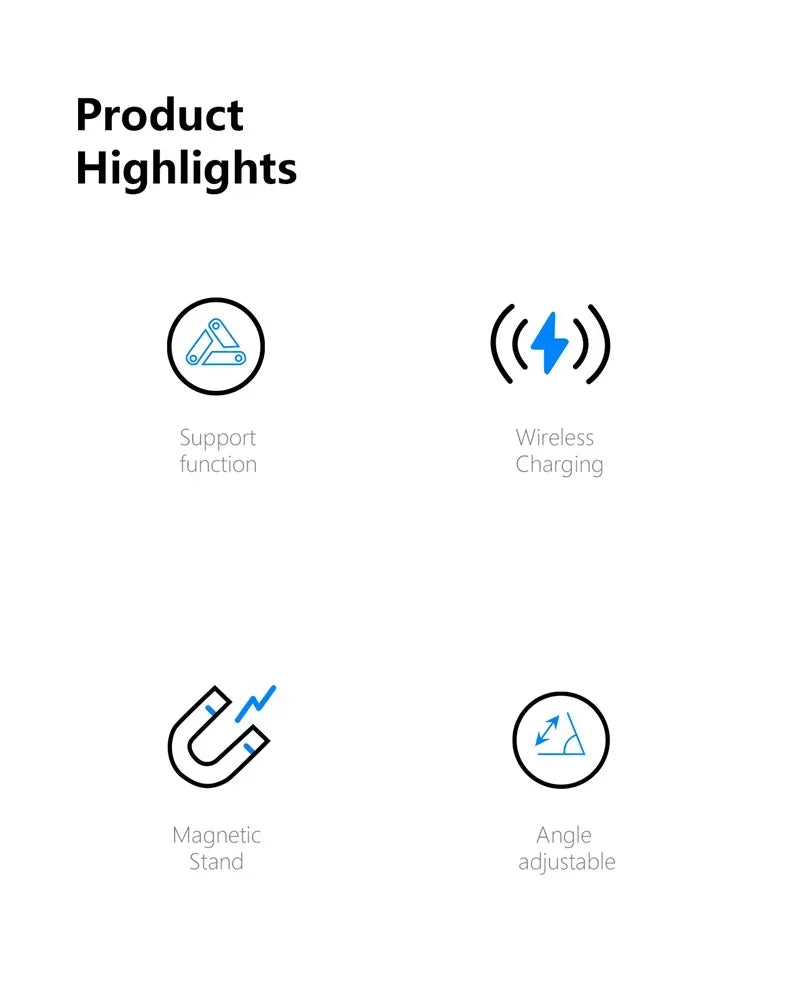 2 in 1 Folable Magnetic Wireless Charger Phone Holder Stand For Magsafe iPhone 17 16 15 14 13 12 Airpods 4/3 Pro 2 Fast Charging