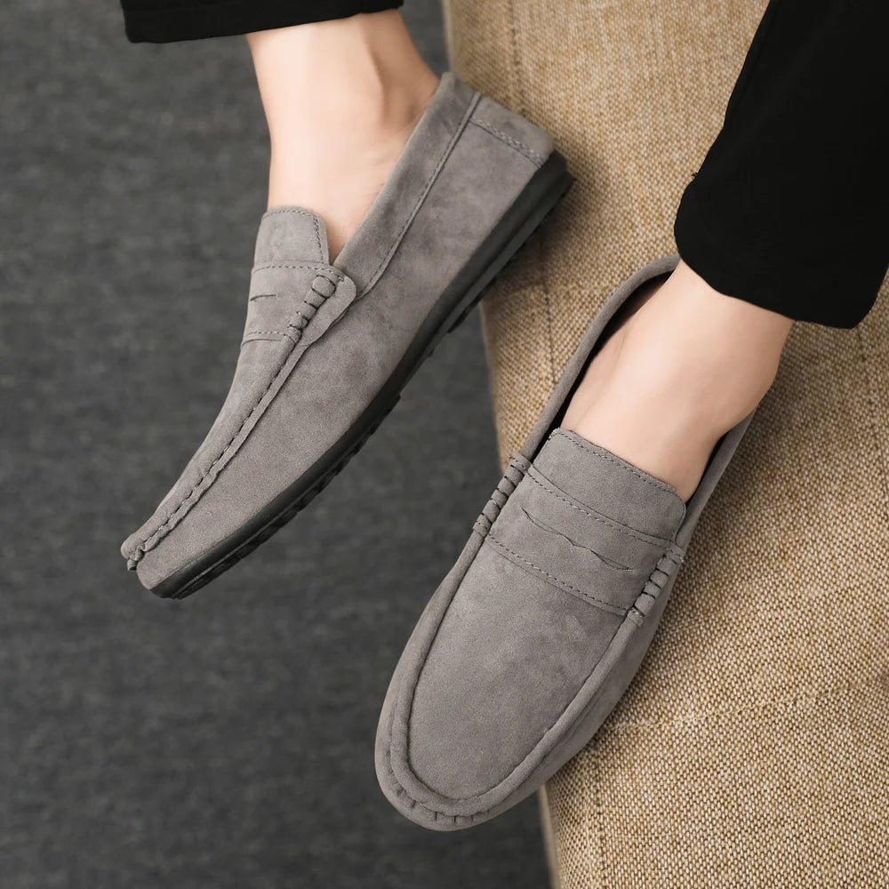 Men Loafers Soft High Quality Spring Autumn Shoes Men Casual Shoes Warm Slip on Flats Driving Shoes Large Size chaussure hommes