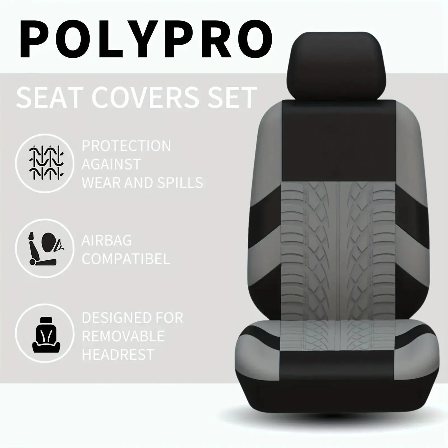 Car Seat Covers Full Set Front Split Rear Bench For Car Universal Cloth SUV Sedan Van Automotive Interior Covers Car Seat Cover