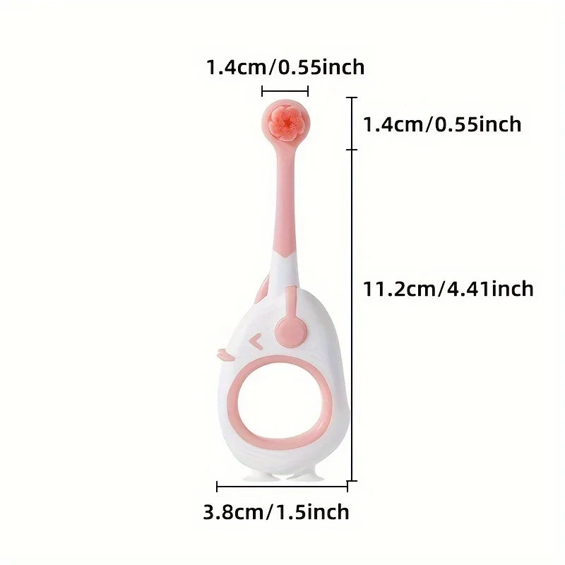 Infant Toothbrush Cute Baby 0-3 Years Old Cartoon Small Head Baby Toothbrush Individually Packaged Bottom Suction Cup Can Stand