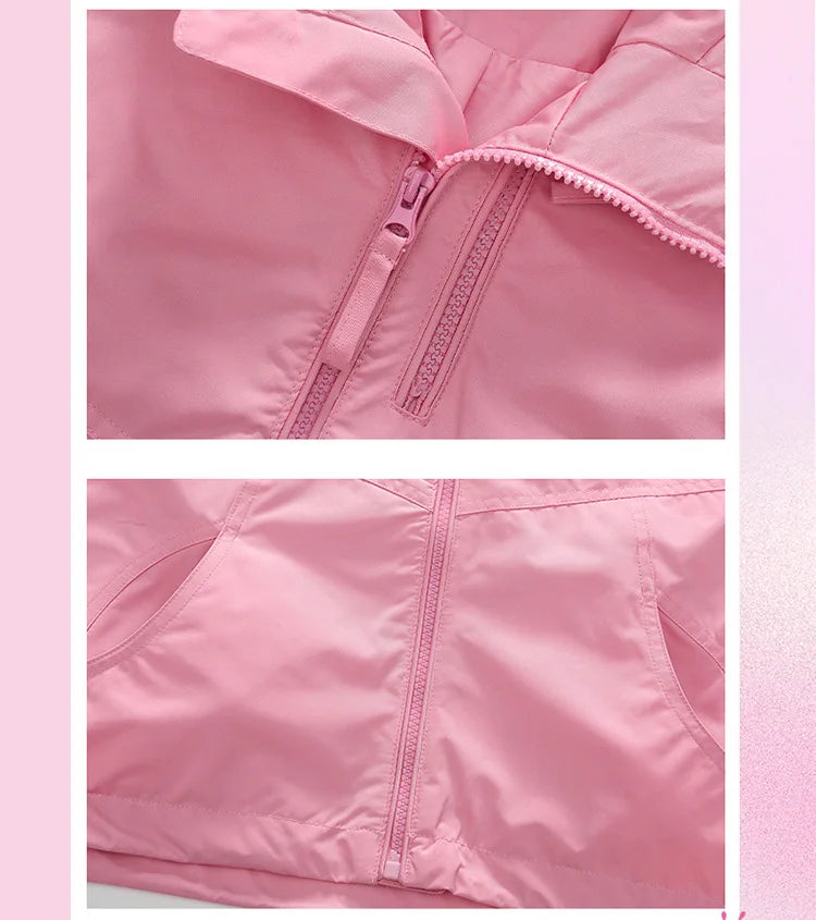New Girl's Jacket Spring Children Hooded Coats Kids Autumn Fashion Clothes Outerwear Children's Casual Windbreaker Jackets