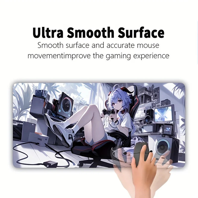 Ganyu Large Gaming Mouse Pad Desk Pad Desktop Mat Surface for Computer Mouse Deco Gaming Desktops Carpet for Mouse Playmat