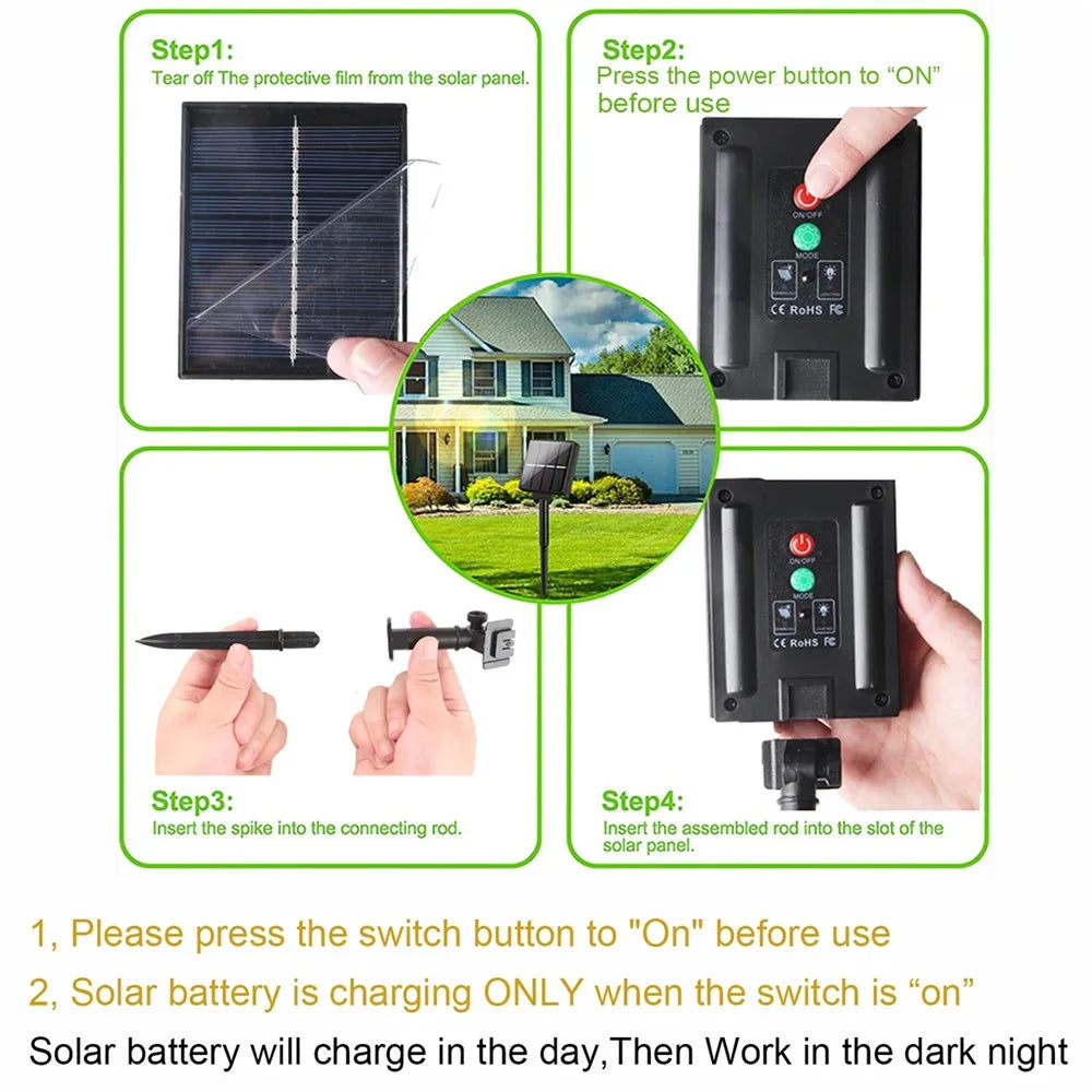 Solar String Lights, Globe Outdoor String Lights with LED Shatterproof Bulbs, Shatterproof Patio Lights for Outdoor Porch Garden