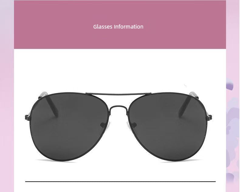 Classic Fashion Men's and Women's Colorful Sunglasses Retro Pilot Glasses Toad Metal Sunglasses